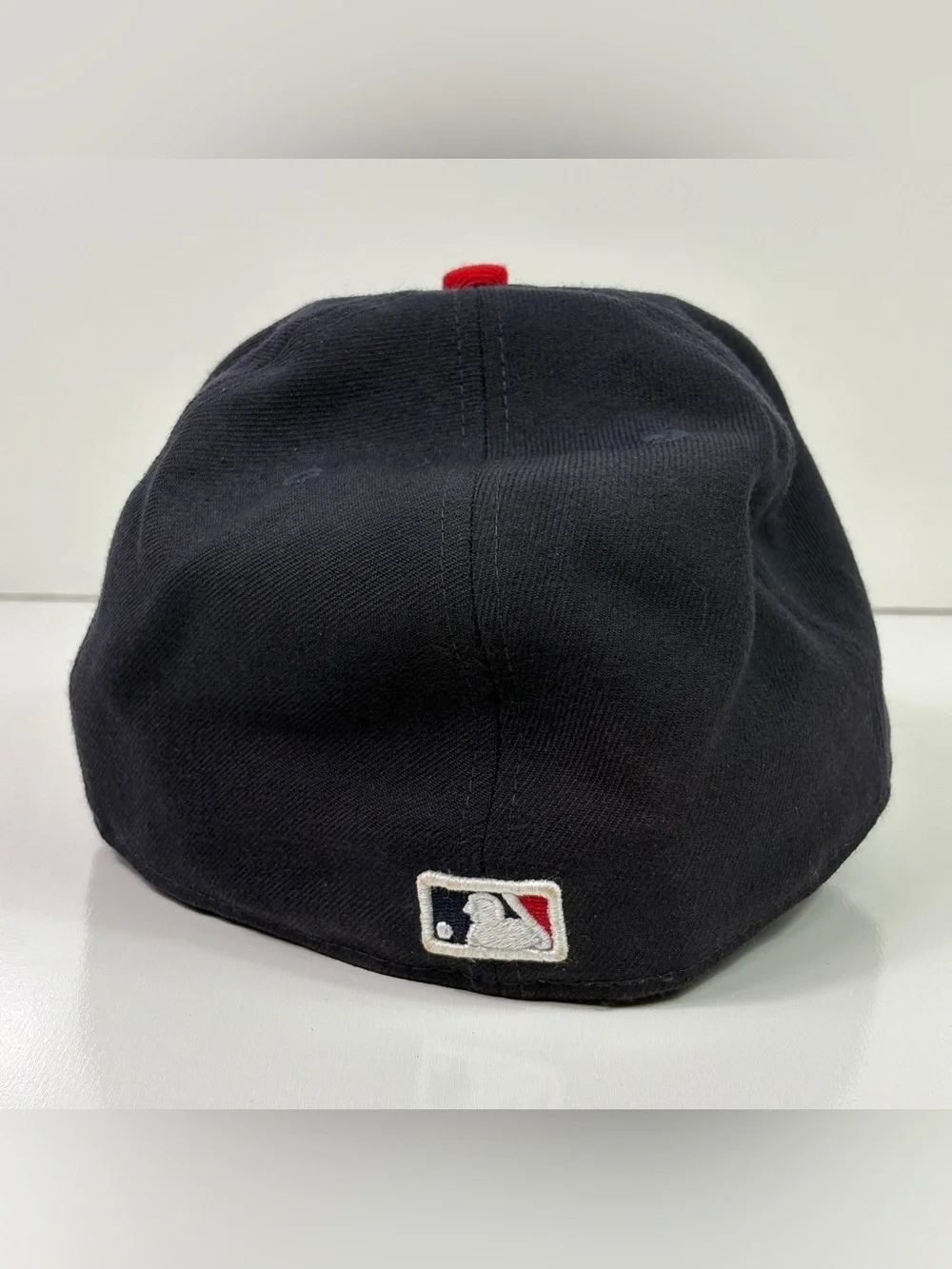 Boston Red Sox New Era Baseball Hat Cap Mens 7 5/8 Black Red 59fifty 100% Wool